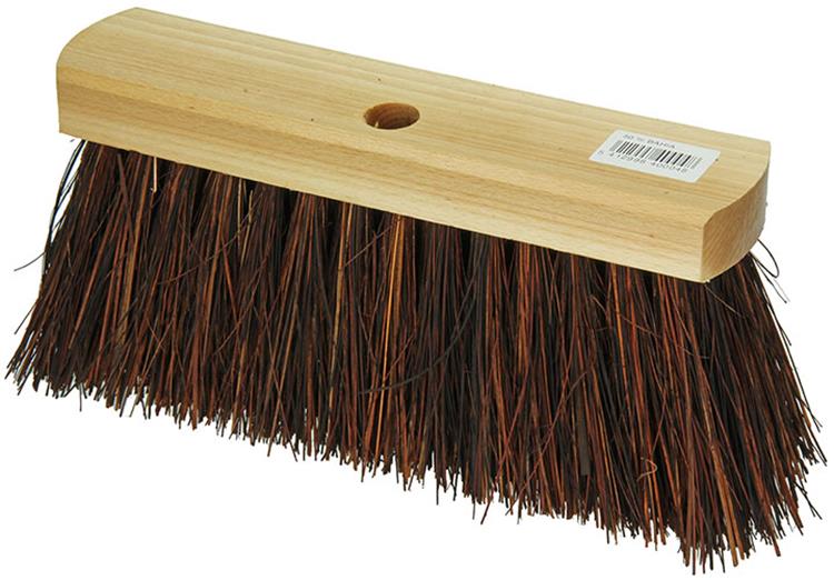Load image into Gallery viewer, 1009161 - straatveger 50% bahia rond hout gelakt 30cm | 2 stuks
