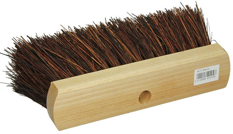 Load image into Gallery viewer, 1009161 - straatveger 50% bahia rond hout gelakt 30cm | 2 stuks
