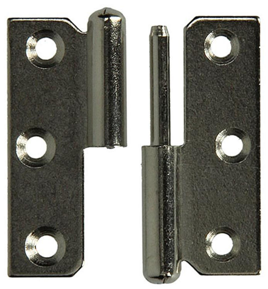 Mack 1013465 - 2 meubelpaumellen rechts vernikkeld h 50 x b 40 mm | 5 stuks