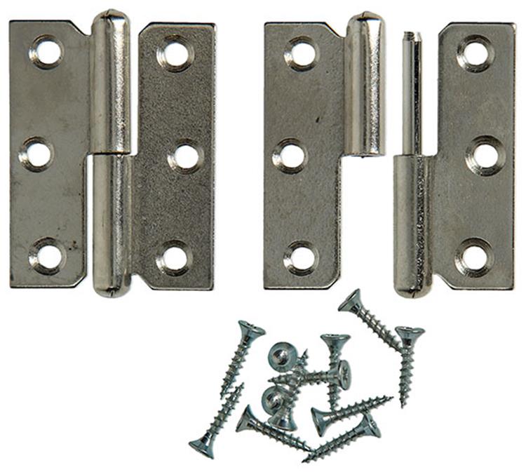Load image into Gallery viewer, Mack 1013465 - 2 meubelpaumellen rechts vernikkeld h 50 x b 40 mm | 5 stuks
