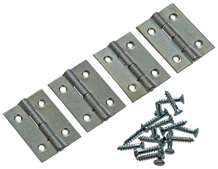 Afbeelding laden in galerijviewer, Mack 1013245 - 4 smalle scharnieren verzinkt h 25 x b 18 mm | 5 stuks
