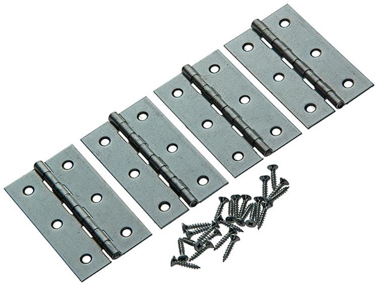 Afbeelding laden in galerijviewer, Mack 1013506 - 4 smalle scharnieren verzinkt h 80 x b 45 mm | 5 stuks
