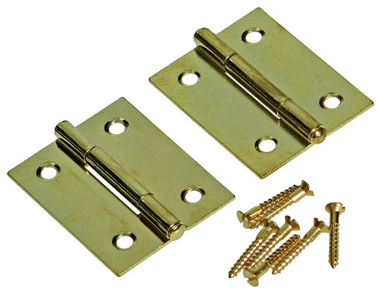 Afbeelding laden in galerijviewer, Mack 1013503 - 2 smalle scharnieren messing h 40 x b 32 mm | 5 stuks
