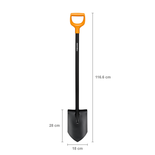 Fiskars 1066716 spade werkbreedte 180 mm d-greep