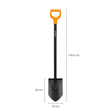 Fiskars 1066716 spade werkbreedte 180 mm d-greep