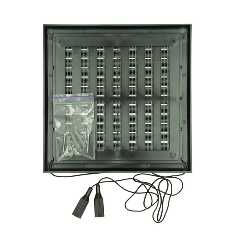 Load image into Gallery viewer, Renson 1069263 - opbouw regelbare rooster pvc 732 (187x187) str 9005 (zwart) | 2 stuks
