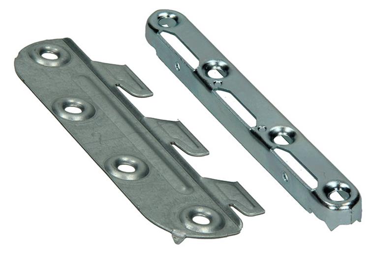 Afbeelding laden in galerijviewer, Mack 1013463 - set van 4 ledikanthaken blank 135mm | 5 stuks
