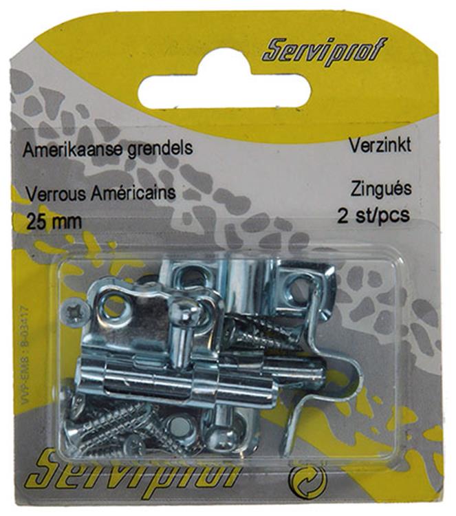 Afbeelding laden in galerijviewer, Mack 1013474 - 2 amerikaanse grendels verzinkt a 25 - b 10 mm | 5 stuks
