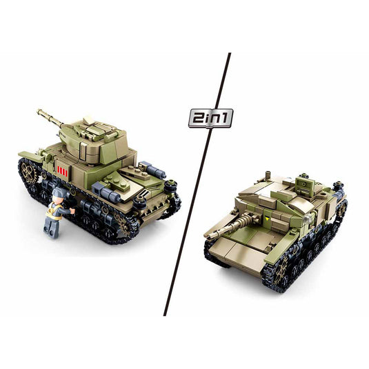 Sluban wwii - italiaanse tank 2in1 - 463dlg.