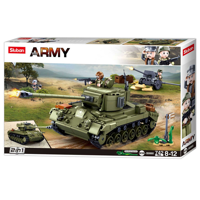 Load image into Gallery viewer, Sluban army - medium tank groen - 742dlg.
