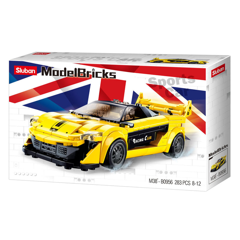 Load image into Gallery viewer, Sluban engelse supercar geel - 283dlg.
