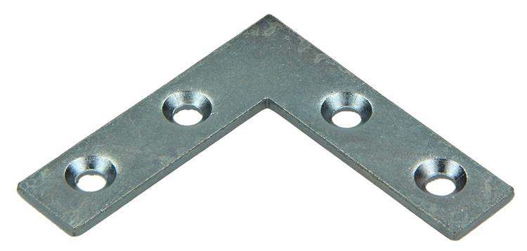 Afbeelding laden in galerijviewer, Mack 1013301 - 8 platte winkelhaken verzinkt 40x40x10x2mm | 10 stuks
