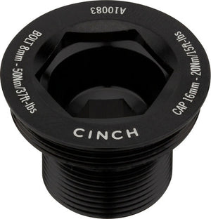 Race face right crank bolt for cinch crankset with puller cap