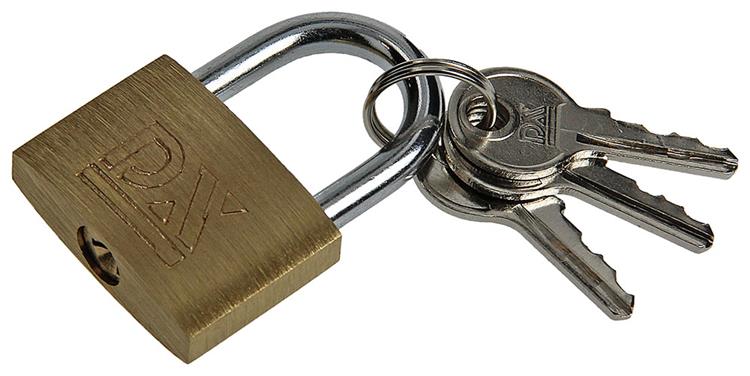 Afbeelding laden in galerijviewer, Mack 1014073 - hangslot met cilinder messing 30 mm | 10 stuks
