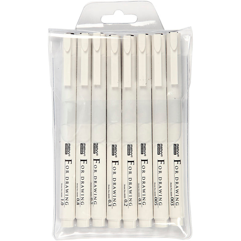 Afbeelding laden in galerijviewer, Https: www.cchobby.nl fineliners-lijndikte-0-03-0-05-0-1-0-2-0-3-0-5-0-8-1-0-mm-zwart-8-stuk-1-doos
