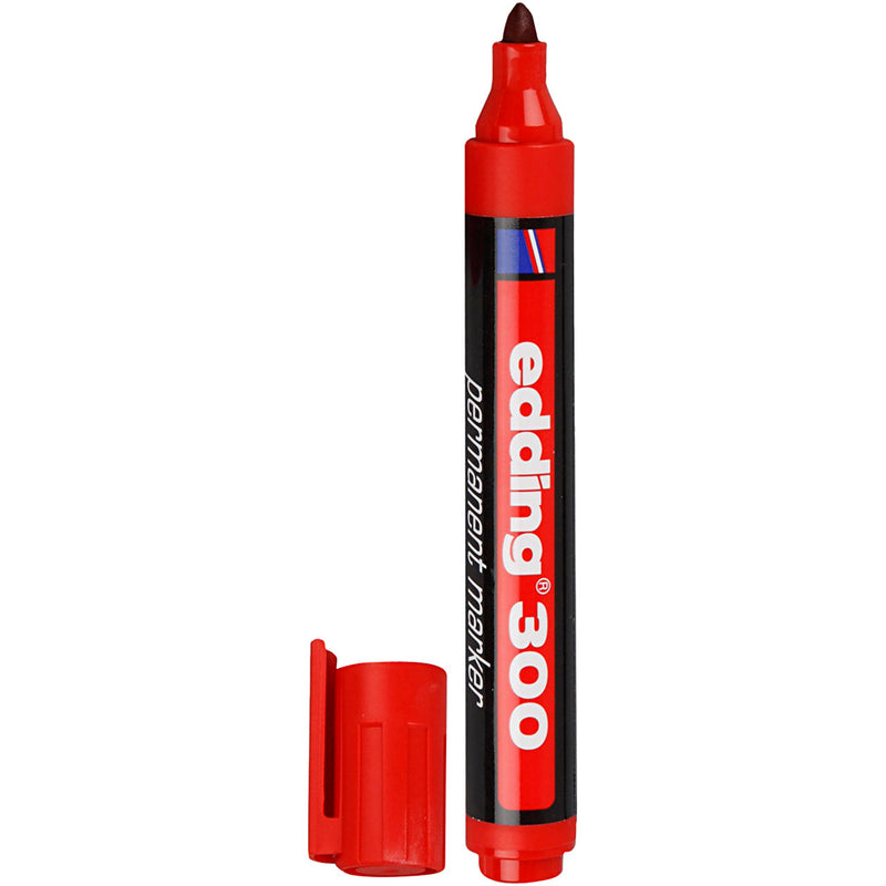 Load image into Gallery viewer, Permanent marker edding 300 ultra 1,5-3mm rood rond waterbestendig sneldrogend
