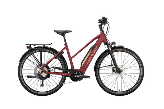 Brennabor elektrische trekkingfiets t-48e mod. 22 ebike brennab.t-48e 28 50 trap. 10sp red orange