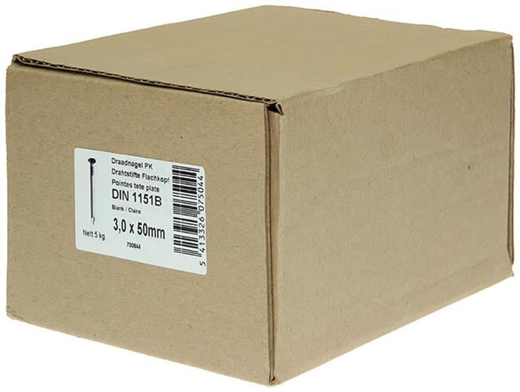 Afbeelding laden in galerijviewer, 1015643 - doos 5 kg. nagels platte kop 3,0x50 mm | 2 stuks
