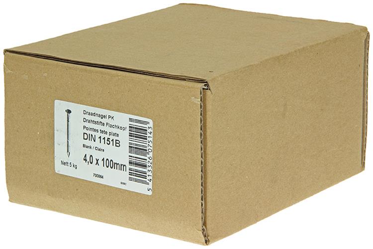Afbeelding laden in galerijviewer, 1015652 - doos 5 kg. nagels platte kop 4,0x100 mm | 2 stuks
