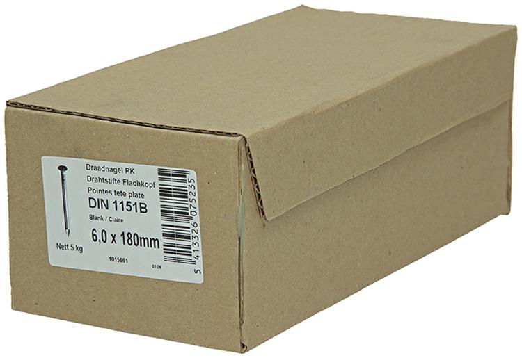 Afbeelding laden in galerijviewer, 1015661 - doos 5 kg. nagels platte kop 6,0x180 mm | 2 stuks

