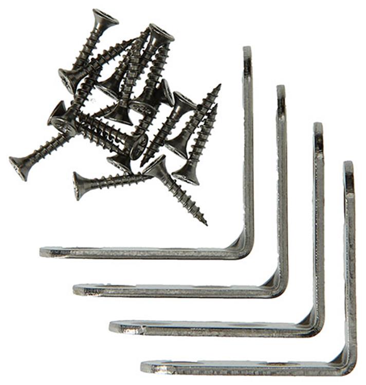Load image into Gallery viewer, Mack 1013712 - 4 stoelwinkelhaken inox 40x40mm | 10 stuks
