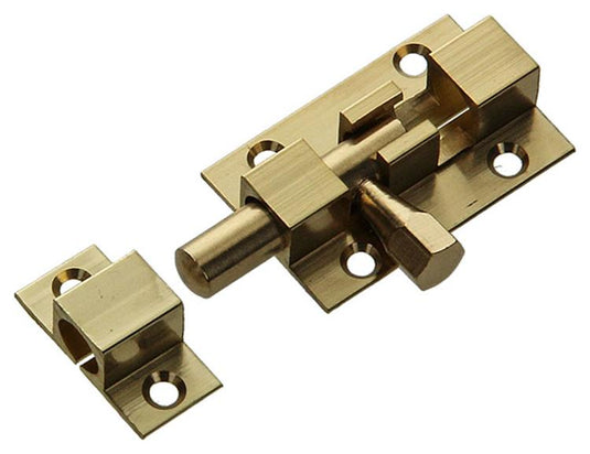 Mack 1013714 - 1 schuifgrendel messing gepolierd a 40 - b 13 mm | 5 stuks