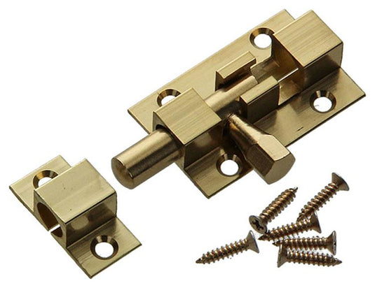 Mack 1013714 - 1 schuifgrendel messing gepolierd a 40 - b 13 mm | 5 stuks