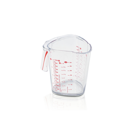 Leifheit comfortline maatbeker - 1 liter - incl. antislipbodem - incl. schenktuit - vaatwasserbestendig - transparant