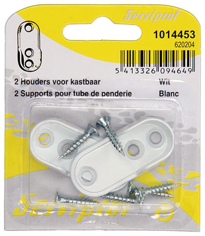 Load image into Gallery viewer, Mack 1014453 - 2 houders voor kastbaar wit | 5 stuks
