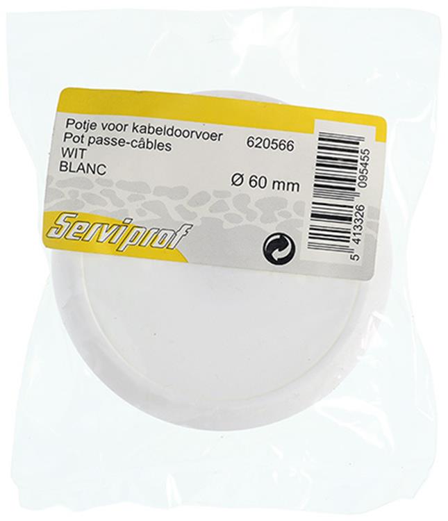 Load image into Gallery viewer, Mack 1014494 - 1 potje voor kabeldoorvoer wit ø 60 mm | 10 stuks
