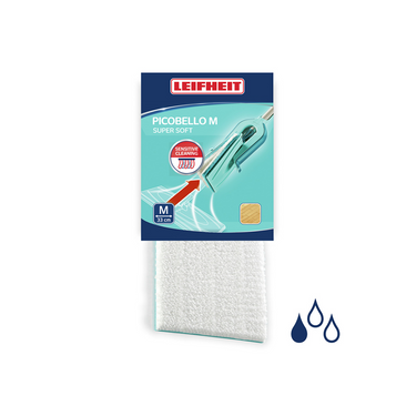 Leifheit picobello m dweildoek super soft - voor gevoelige vloeren - 33 cm wisbreedte - wit