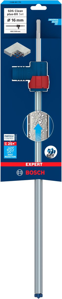 Bosch expert sds clean plus-8x hamerboor set 16 x 400 x 550