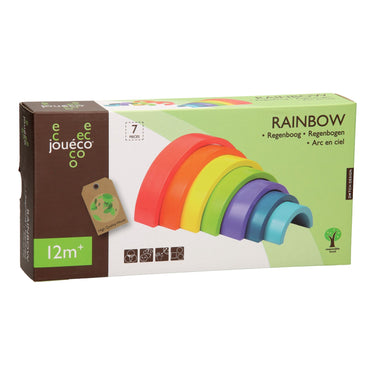 Jouéco regenboog hout, 7 delig. 2+