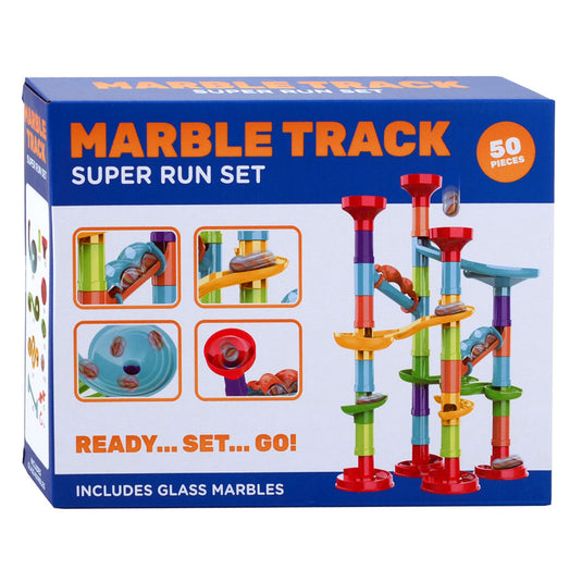 Johntoy knikkerbaan super run set, 45dlg.