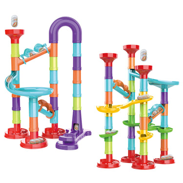 Johntoy knikkerbaan super run set, 45dlg.