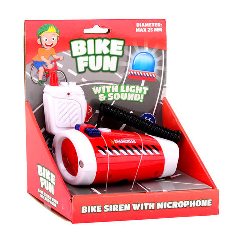 Bike fun siren/flashing light fire department with microphone