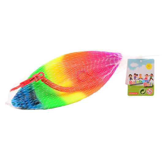 Outdoor fun regenboogbal maat 5 met koord. 3+