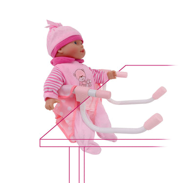 Johntoy john toy baby rose tafelstoel (geschikt voor poppen van 35-45cm)