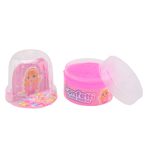 Johntoy john toy glitterjurk slijmfiguur 7x7x10cm