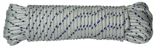 Mack 1013976 - pp gevlochten wit blauw streng6mm 20m | 5 stuks