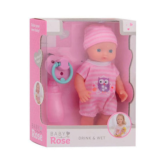 Johntoy john toy baby rose drink + plas pop 17cm