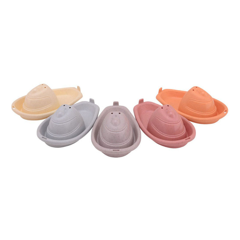 Load image into Gallery viewer, Johntoy bioplastic badbootjes happy world 5 stuks stapelbaar speelgoed.
