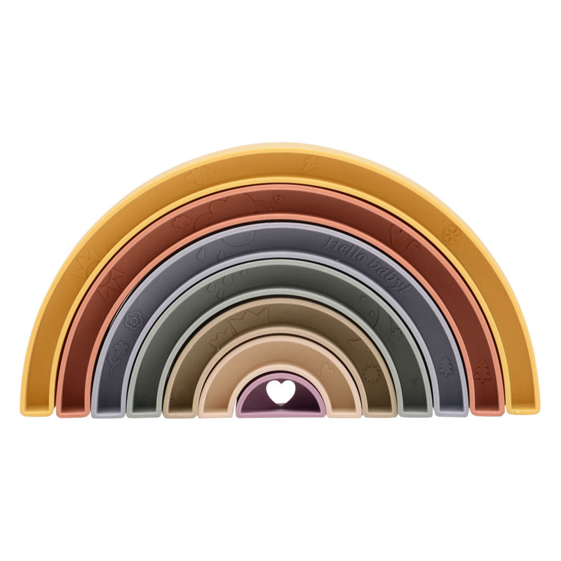 Load image into Gallery viewer, Johntoy happy world bio plastic stapel regenboog
