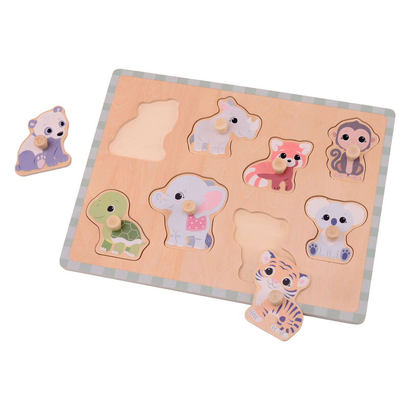 Load image into Gallery viewer, Johntoy joueco the wildies noppenpuzzel, 8st.

