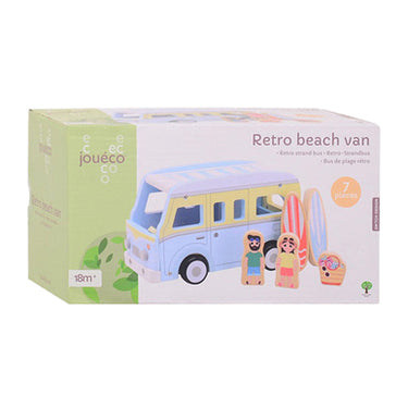 Jouéco joueco houten retro strandbus met accessoires