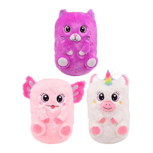 Johntoy opblaasbare pluche knuffelcutie met pomp, 30cm