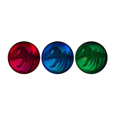 Johntoy lichtgevende dino stuiterbal, 8cm