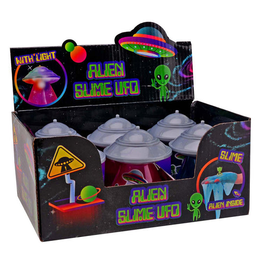 Johntoy ufo slijm met licht en glow in the dark alien