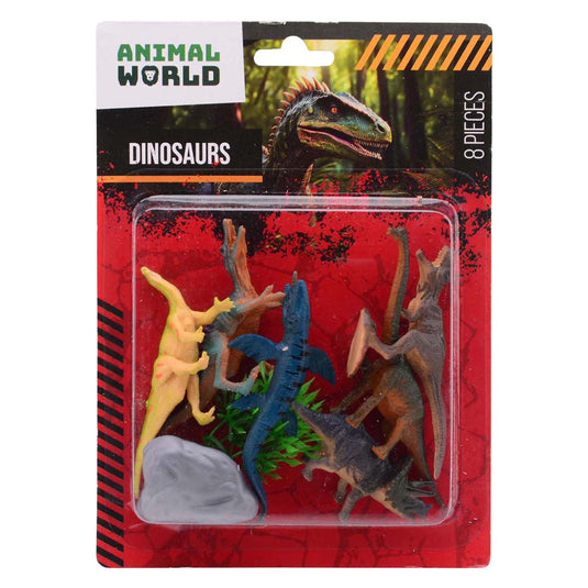 Johntoy animal world - dino speelset, 8dlg.