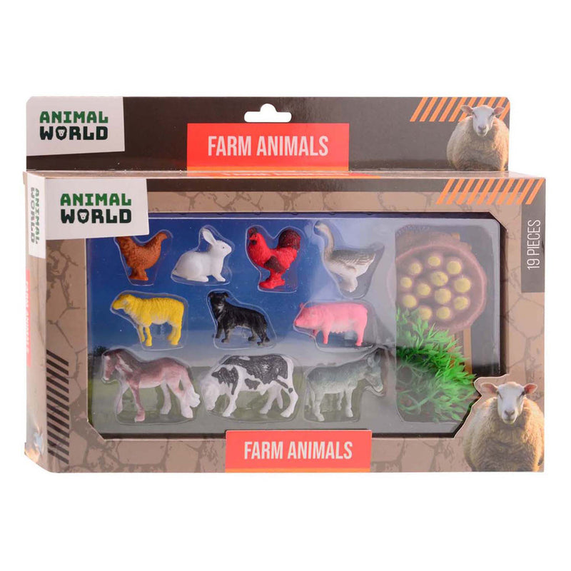 Load image into Gallery viewer, Johntoy boerderijdieren speelset 19-dlg in doos
